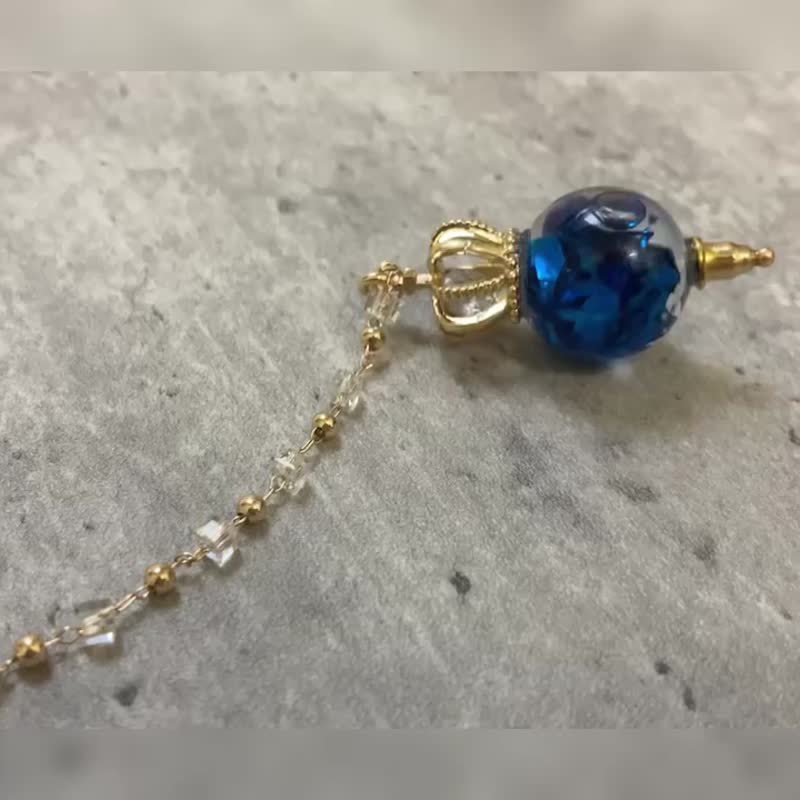 【療癒獨角獸。流沙靈擺】治癒系獨角獸|精緻短靈擺|單品保證 - 項鍊 - 其他材質 藍色