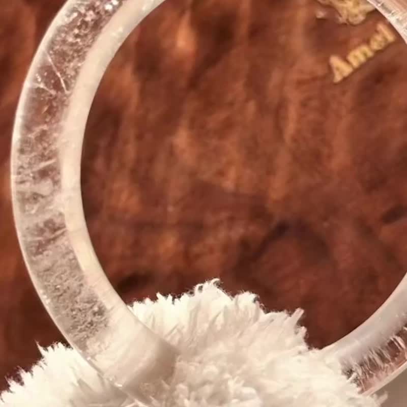 觀自在丨可見的虛無白水晶手鐲丨彌雅原創設計BC35 - 手鍊/手環 - 水晶 白色