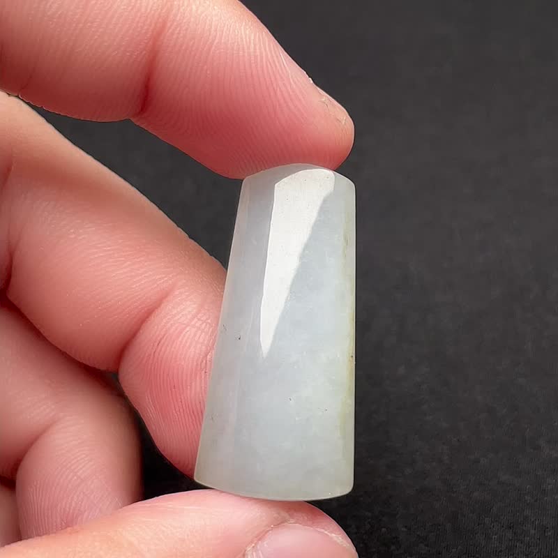 冰綠翡翠無事牌裸石 | 天然緬甸玉翡翠A貨 - 金工/飾品 - 玉石 綠色