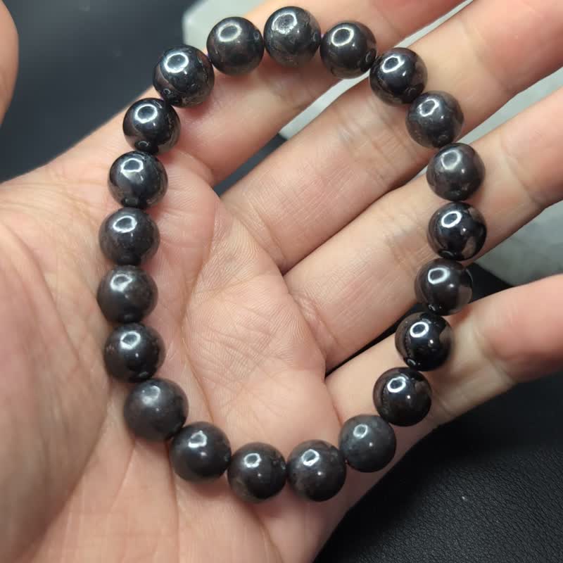 [Customized products] Tie Shu Ju Lai Black Shu Ju Lai Shu Ju Lai Bracelet Natural Crystal 8-14mm - Bracelets - Crystal 