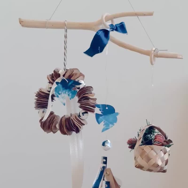 普魯士藍與月桃的聖誕吊飾組 - 擺飾/家飾品 - 植物．花 