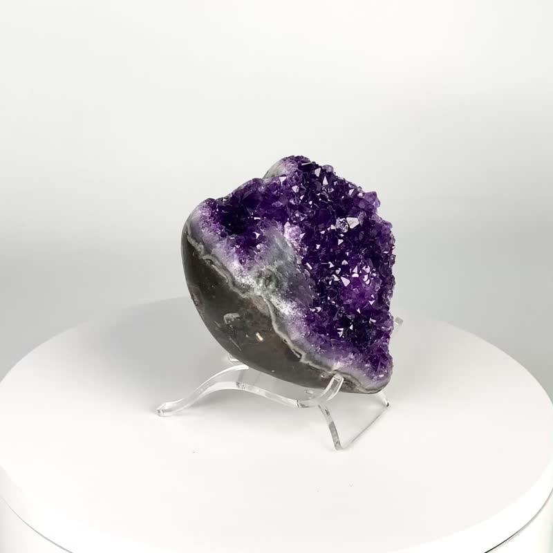 ESP 烏拉圭紫晶愛心 1630492  開運小物紫水晶 小資族輕鬆入 - 擺飾/家飾品 - 水晶 紫色