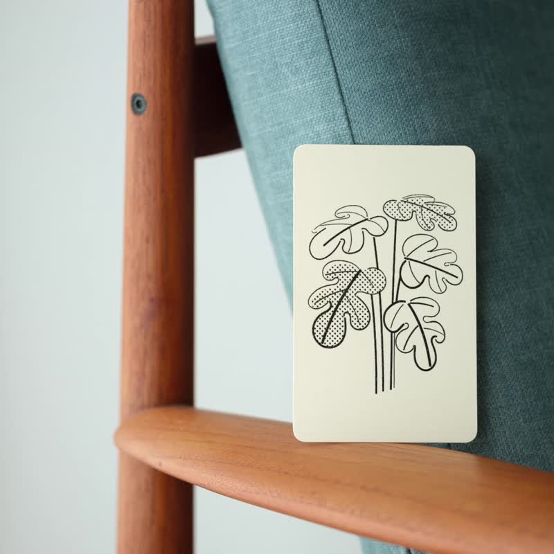 メッセージカード　Homeシリーズ　ブロック　封筒付き - 卡片/明信片 - 紙 黑色