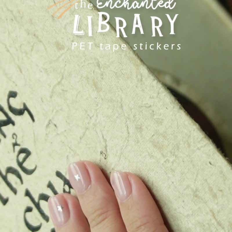 The Enchanted Library | PET tape stickers with Kiss-cut | teayoushop - 紙膠帶/和紙/PET - 塑膠 