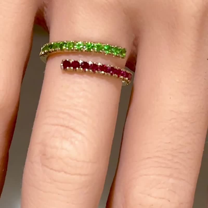 Minimal design ring Natural Ruby Ring made by Fine jewelry in Thailand, Silver r - แหวนทั่วไป - เครื่องประดับพลอย สีส้ม