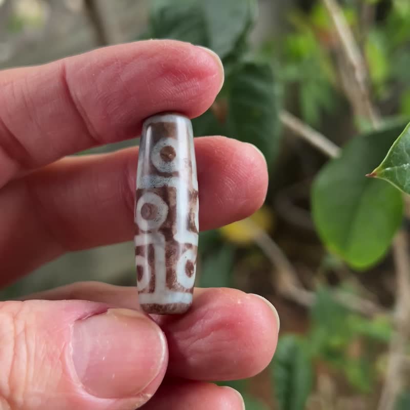 西藏九眼老天珠 天珠 dzi bead 西藏 藏傳 佛教 法器 #山奇藝術 - 頸鏈 - 玉石 多色