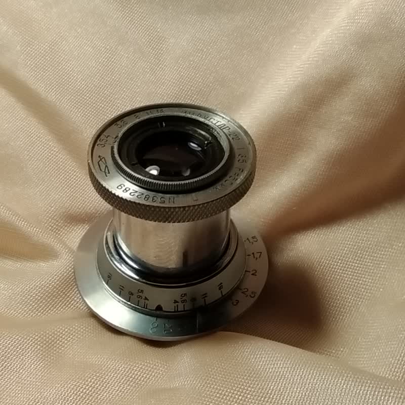 適用於 Leica Zorki 相機的 Iindustar-22 3.5/50mm 鏡頭 - 相機/拍立得/底片相機 - 玻璃 銀色