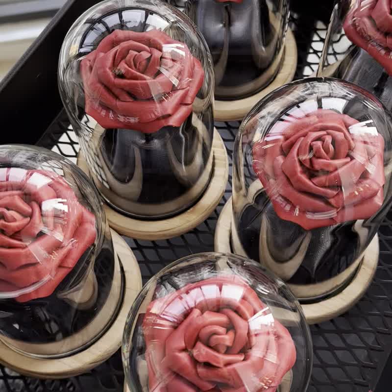 西在浙裡獨創手工客製真皮玫瑰花熱賣小王子情人節禮物創意禮品 - 裝飾/擺設  - 真皮 紅色