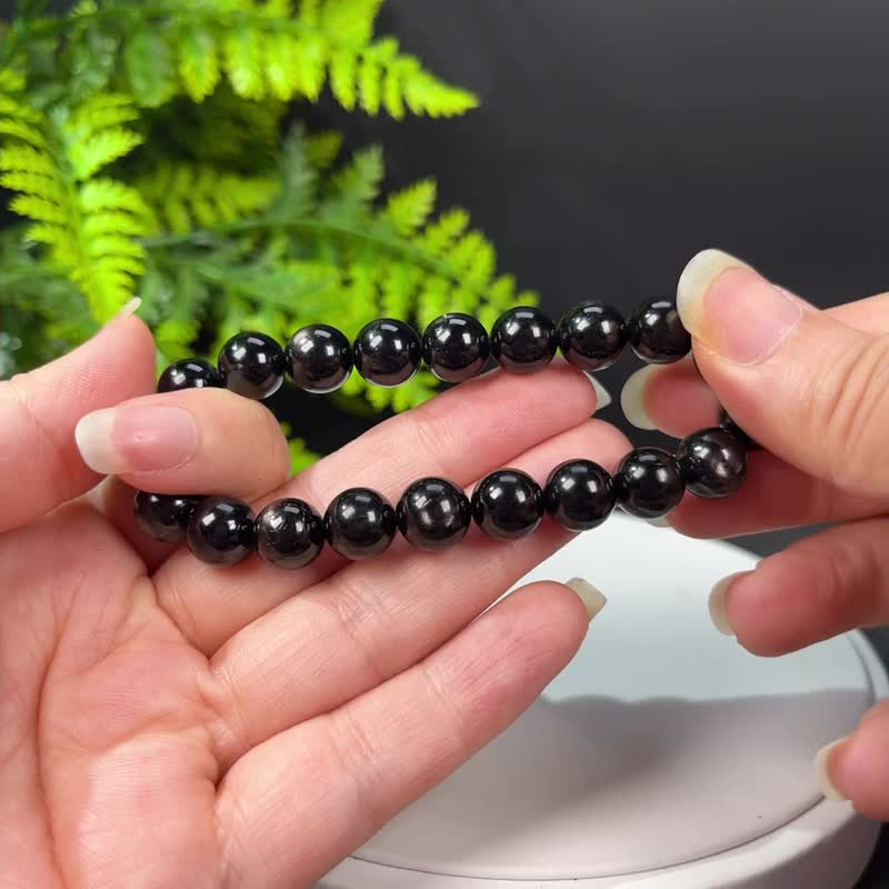 高品質埃及金運石單圈手串 10mm 顆顆帶眼 閃耀靈動 男款女款手鏈 - 手鍊/手環 - 半寶石 