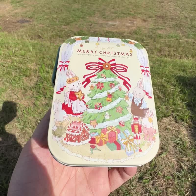 Miss柒 曲奇餅乾 B款 聖誕手提鐵盒 比香港小熊餅乾還唰嘴 - 手工餅乾 - 其他金屬 紅色