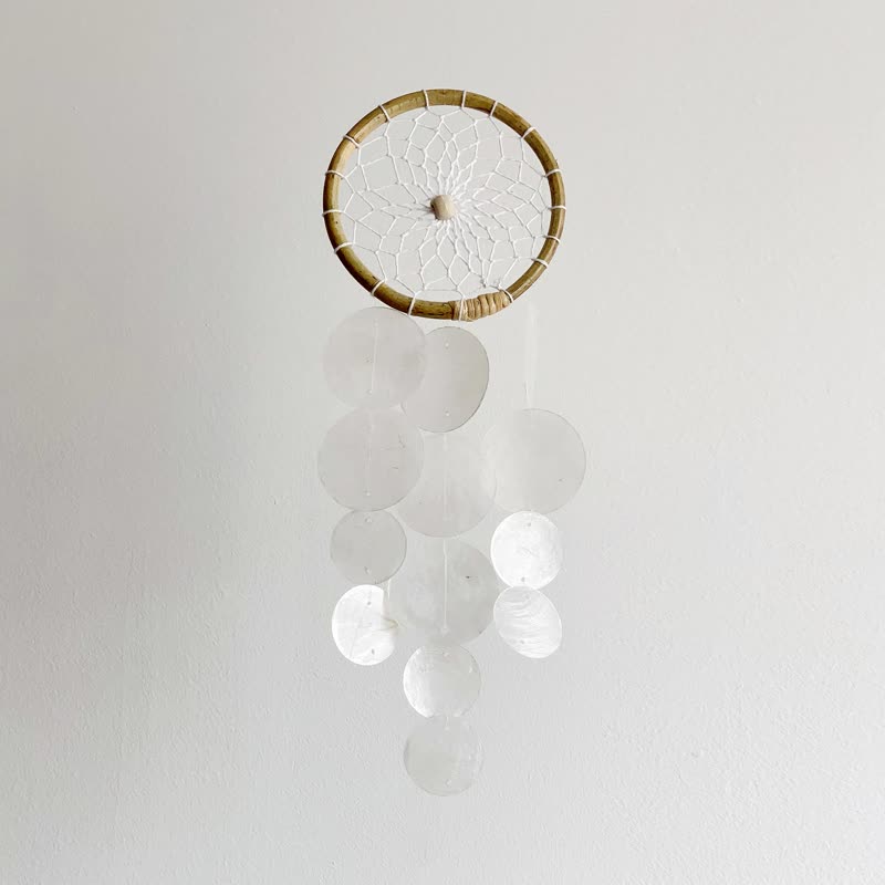 DIY-KIT |Ricotta Cheese Delicious(S)-White-Circle|Shell Wind Chime Mobile|#0-379 - Other - Shell White