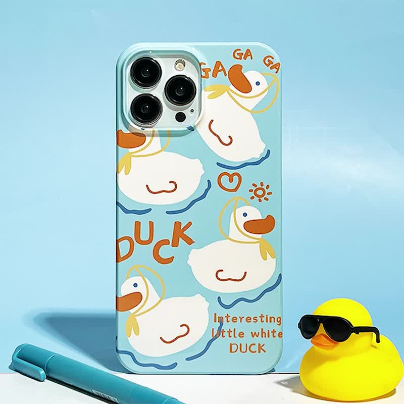 Quack Duck Graffiti iPhone Film Case - เคส/ซองมือถือ - วัสดุอื่นๆ 