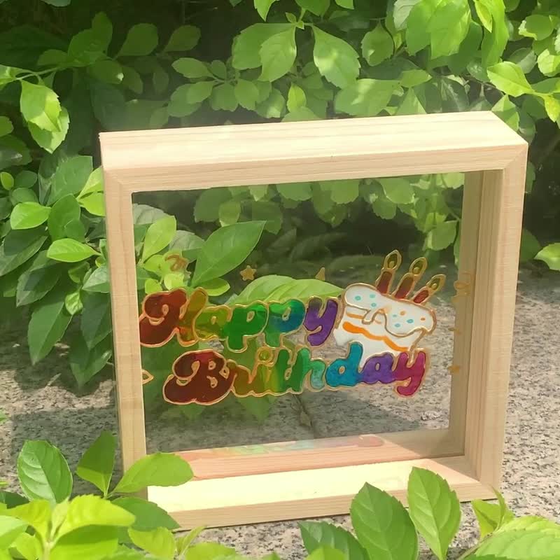 [Creative Gift] Customized gift photo frame diy handmade birthday gift couple exchange gifts - Picture Frames - Wood Transparent