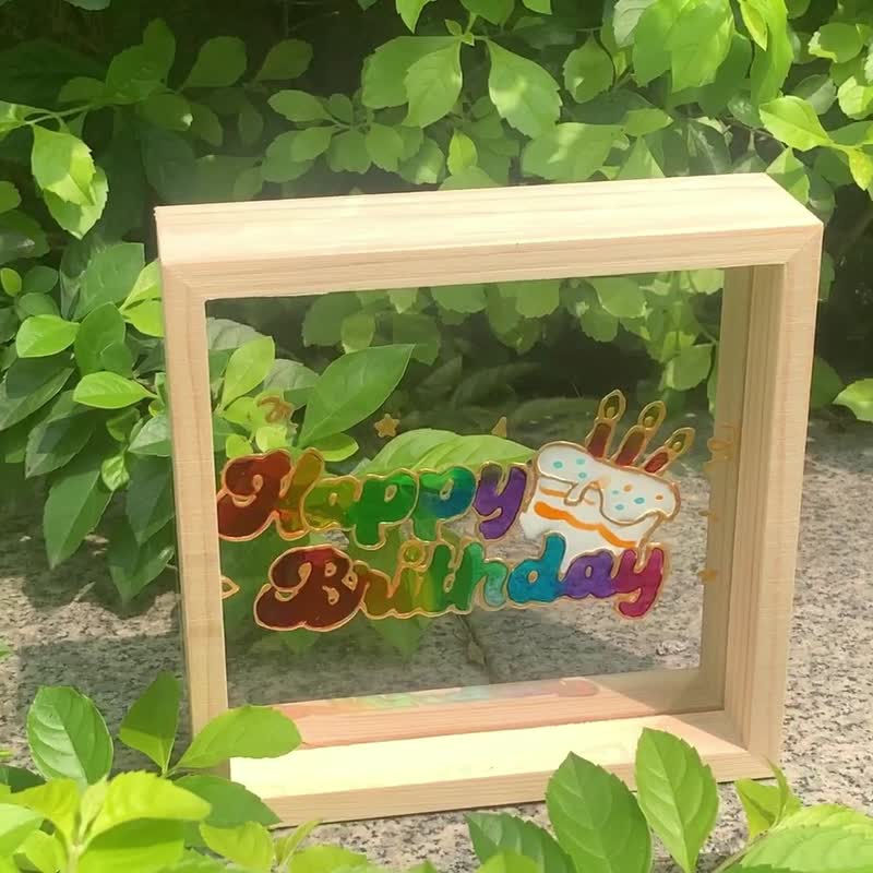 [Creative Gift] Customized gift photo frame diy handmade birthday gift couple exchange gifts - กรอบรูป - ไม้ สีใส