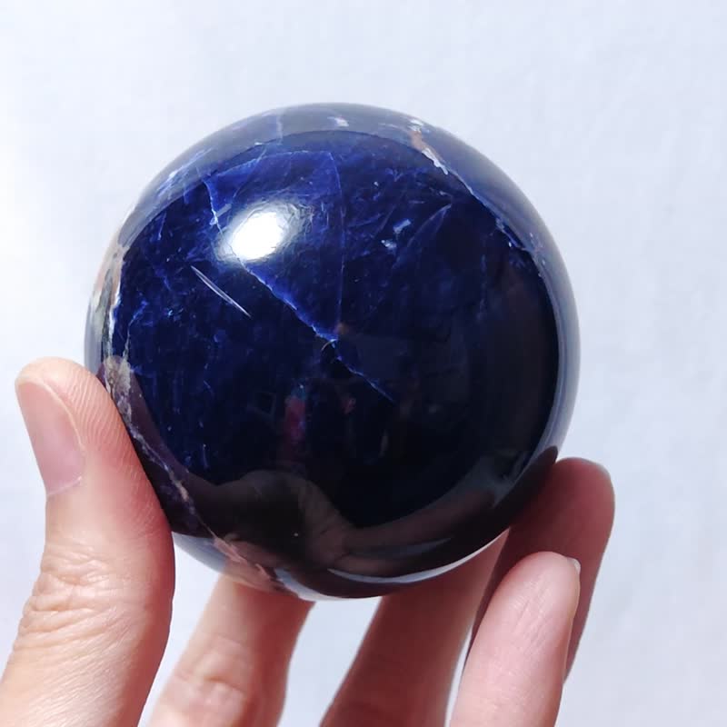 Rare top-grade blue Stone soda perfect career collection ball Bing crystal ball ornaments single item - ของวางตกแต่ง - เครื่องเพชรพลอย สีน้ำเงิน