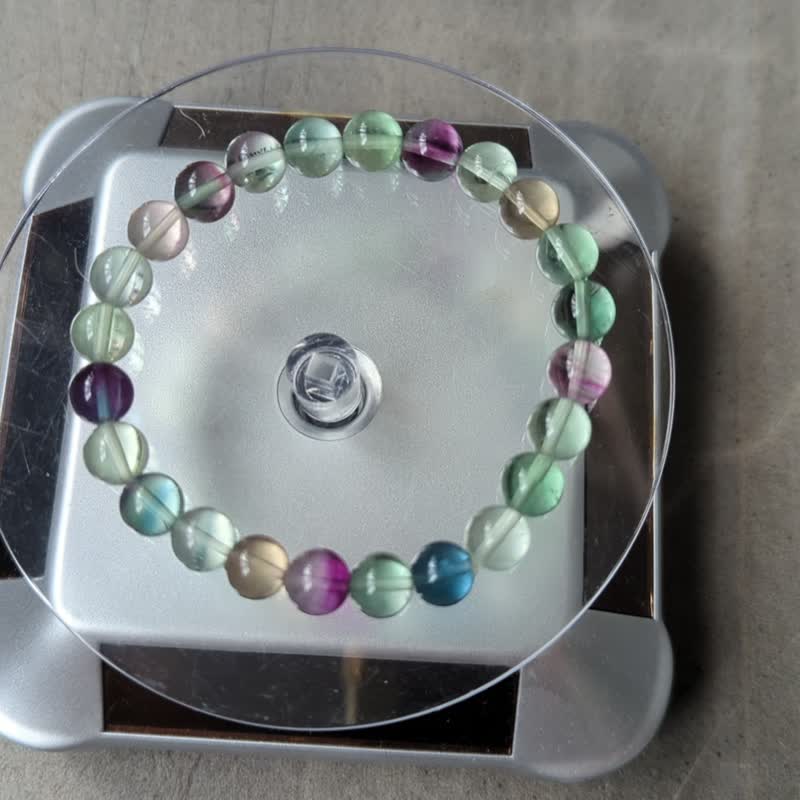 Colored Stone natural crystal bracelet [7MM] - สร้อยข้อมือ - คริสตัล หลากหลายสี