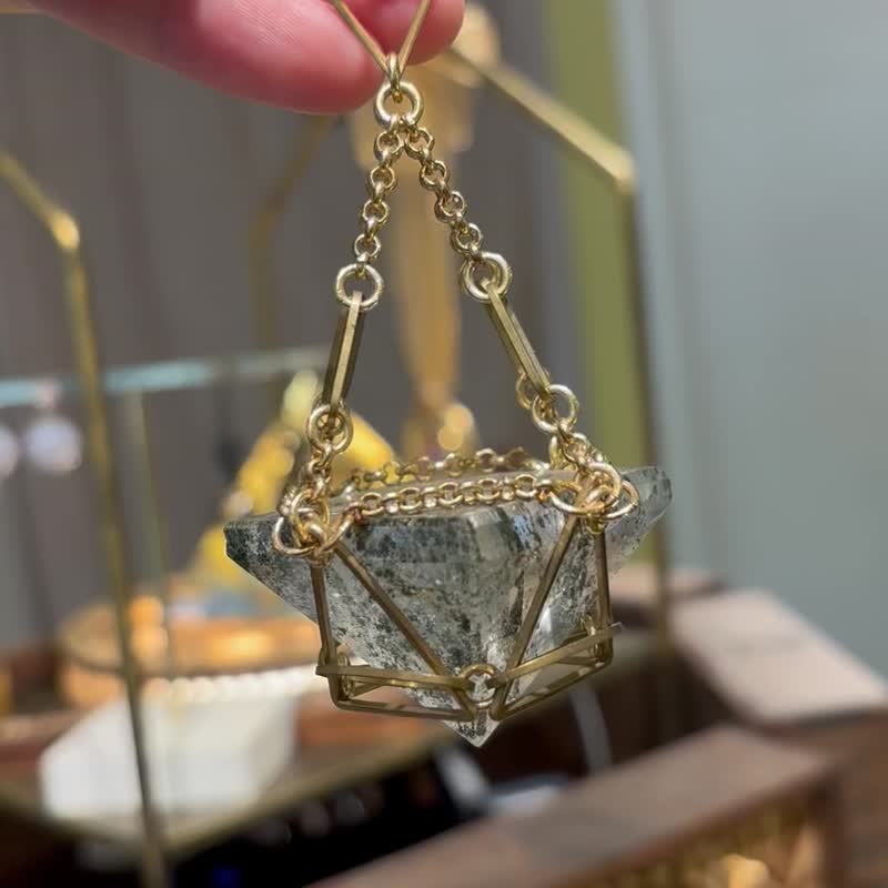 月亮燈 綠幽靈 手作 獨一無二 裝飾 木燈座 水晶 家居 情人節禮物 - 擺飾/家飾品 - 水晶 綠色