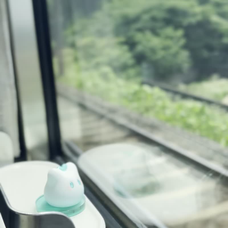 夏季限定 冰涼Mofu 樹脂公仔 附贈涼感底座 - 公仔/玩偶 - 樹脂 白色