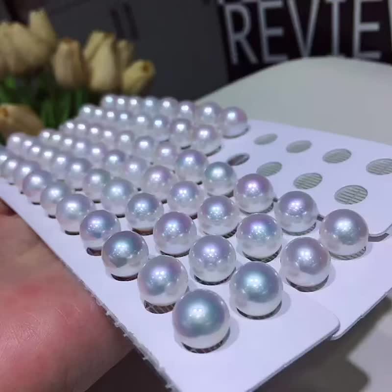 高品質 天然淡水珍珠 極光炫彩 18K金 耳環 - 耳環/耳夾/耳骨夾 - 珍珠 白色