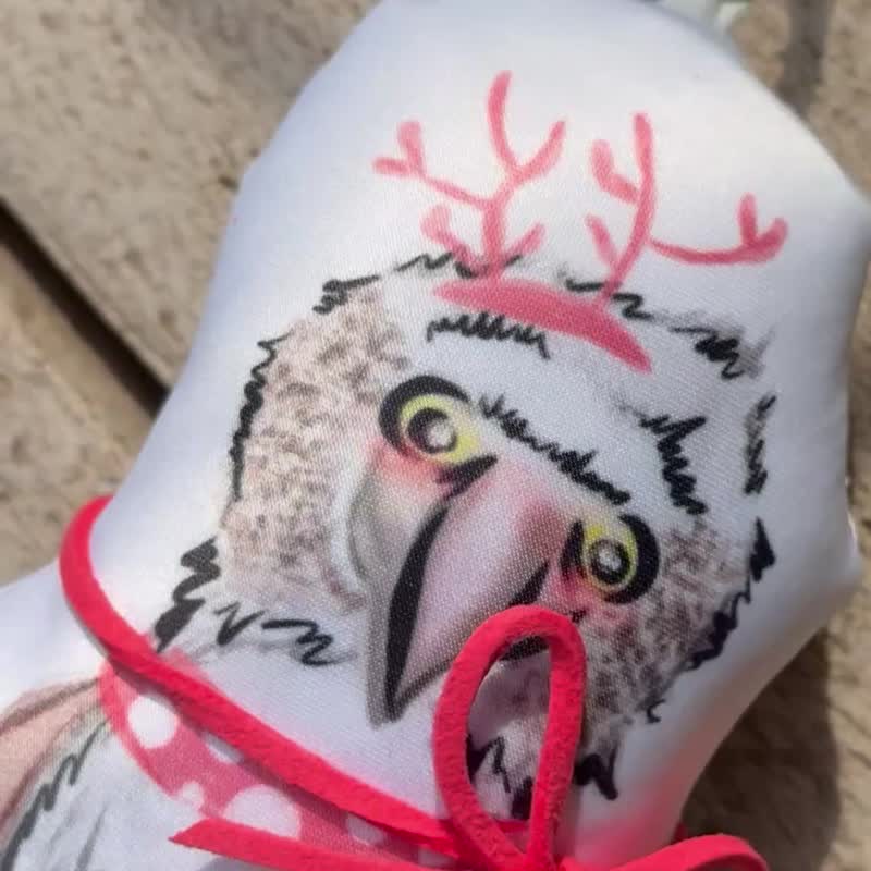 【クリスマスギフトに最適】アオアシカツオドリ Bluefootie ぬいぐるみチャーム - 人形・フィギュア - 紙 ブラック