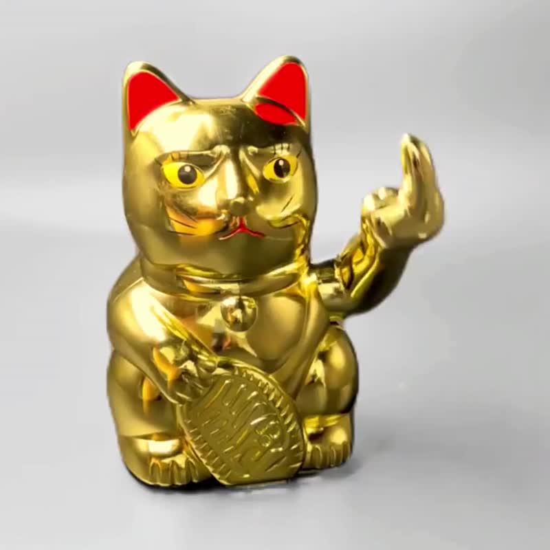 ANGRY CAT 中指貓 (亮金) - 擺飾/家飾品 - 塑膠 金色