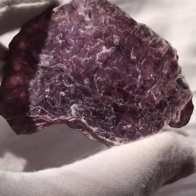 雲型 紫雲母 紫鋰雲母 原石 礦標 擺設 水晶原礦 crystal - 擺飾/家飾品 - 水晶 紫色