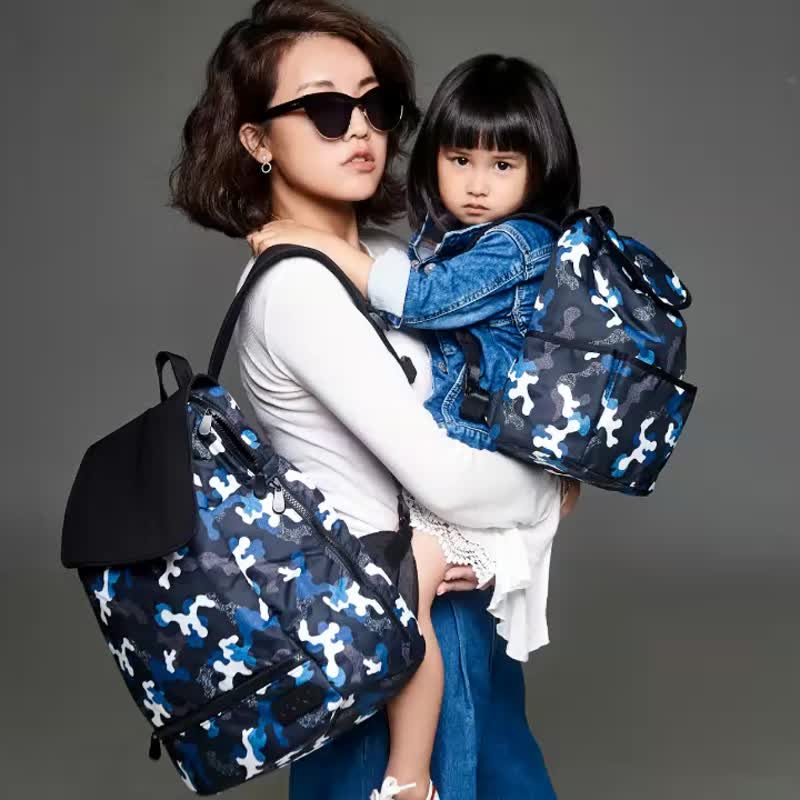 Diaper Backpack, Waterproof Nappy Bag, Coral Pattern Backpack - Laptop Bags - Waterproof Material Blue