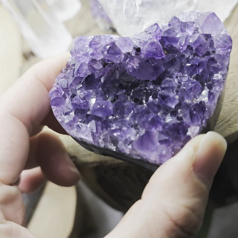 天然紫水晶簇|優雅功能性擺設飾物盒 - 擺飾/家飾品 - 水晶 