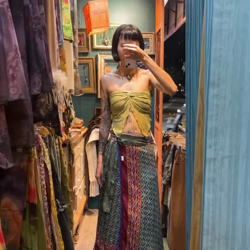 喜迎瑤 尼泊爾 一片裙 多種穿法 吊帶裙 連身裙 民族風 嬉皮 背心 - 洋裝/連身裙 - 其他材質 多色