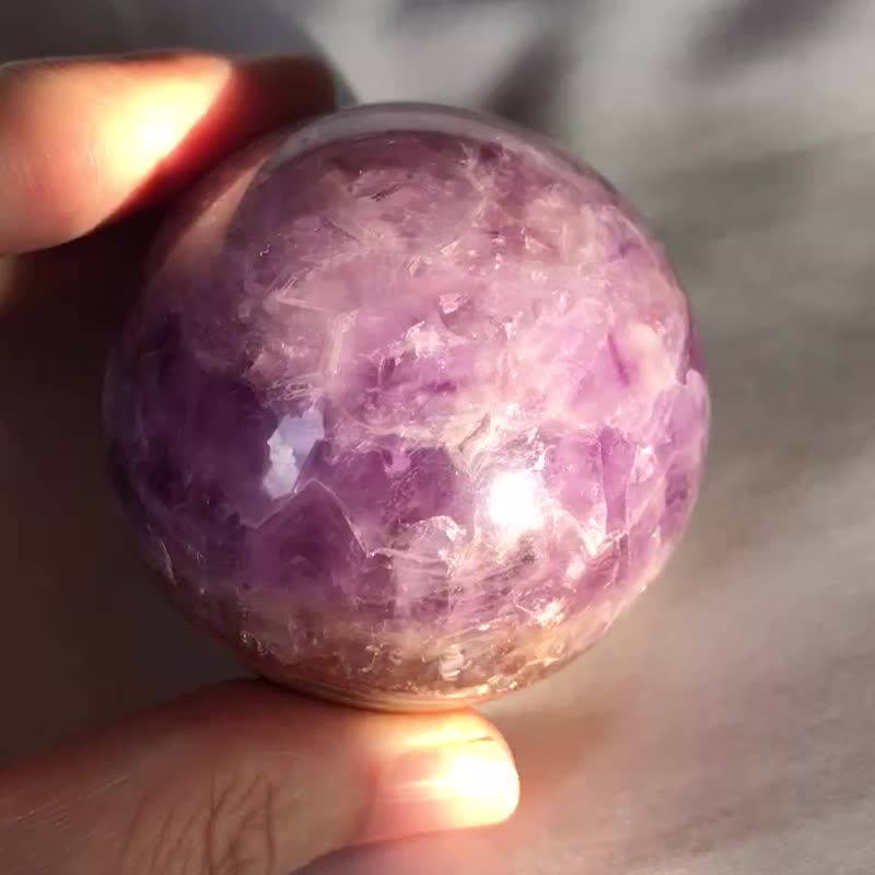 巴西 紫晶 瑪瑙 紫水晶 紫晶球 紫鎮 礦標 水晶球 水晶原礦 擺設 - 擺飾/家飾品 - 水晶 紫色