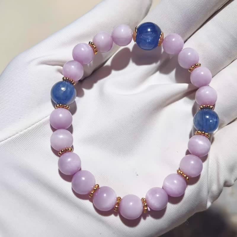 純手工製作好品質紫鋰輝藍水晶手鏈 - 手鍊/手環 - 寶石 多色