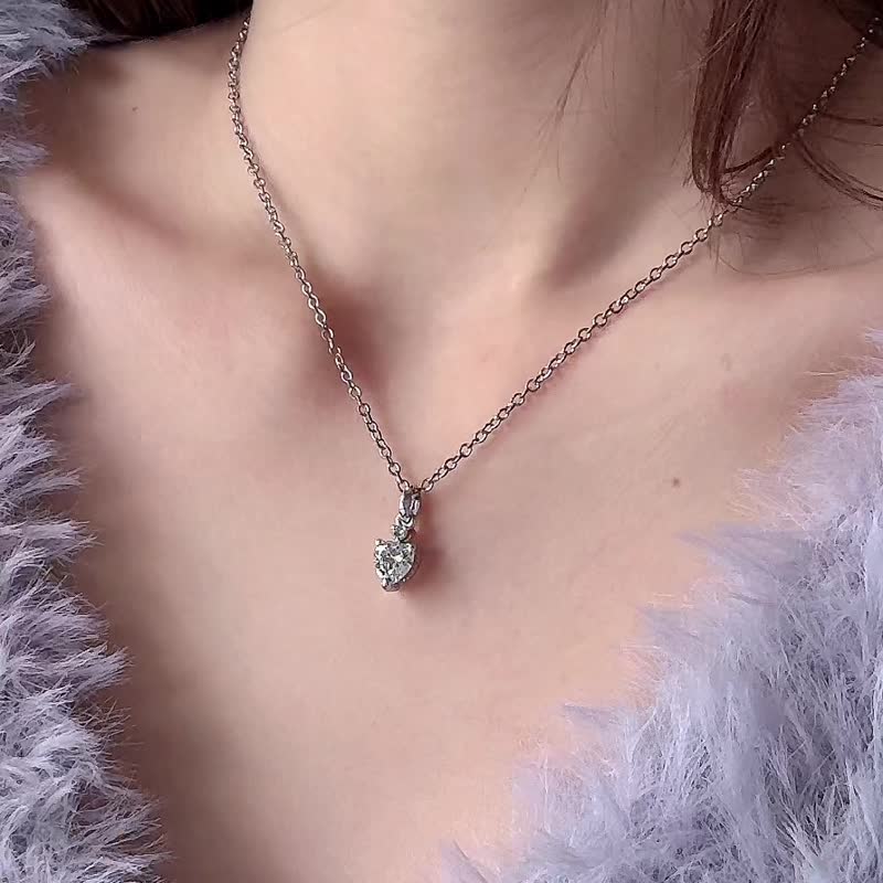 【中古正規品】GIVENCHY ジバンシィ ハートラインストーン シルバーメッキネックレス ヴィンテージジュエリー ギフト - ネックレス - 金属 シルバー