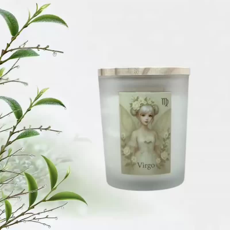 處女座精靈 Virgo 天然單方精油 大豆蠟融蠟杯 植物系儀式感 - 香氛蠟燭/燭台 - 其他材質 白色