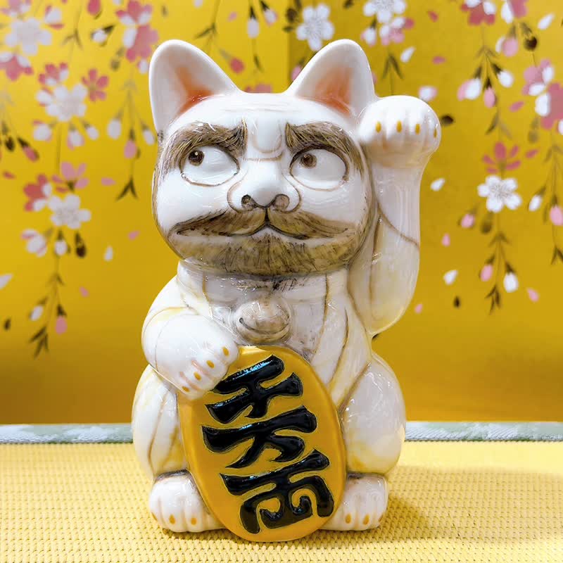 【達福禪心】日本清水燒招財貓 | 仫繪 - 白地 達摩 - 擺飾/家飾品 - 瓷 白色
