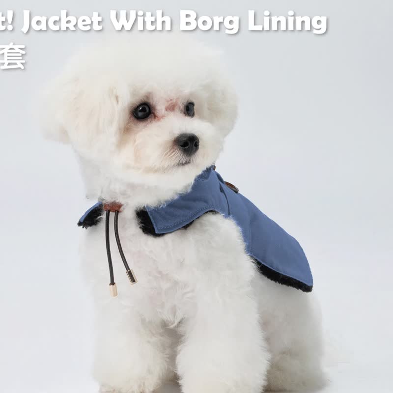 Pawfect-Fit! Jacket With Borg Lining Pet Fur Coat (XS) - Clothing & Accessories - Cotton & Hemp Purple