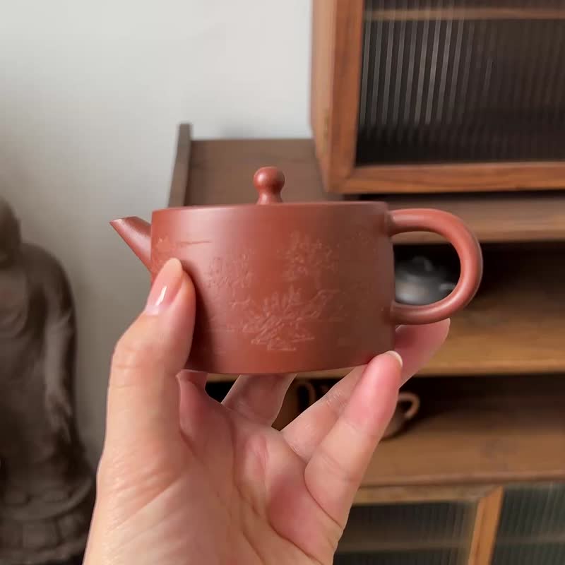 镜山 全手工 180cc 原矿极品底槽清 正宗润泽 器型正宗 稳重大 - 茶壺/茶杯/茶具 - 陶 灰色