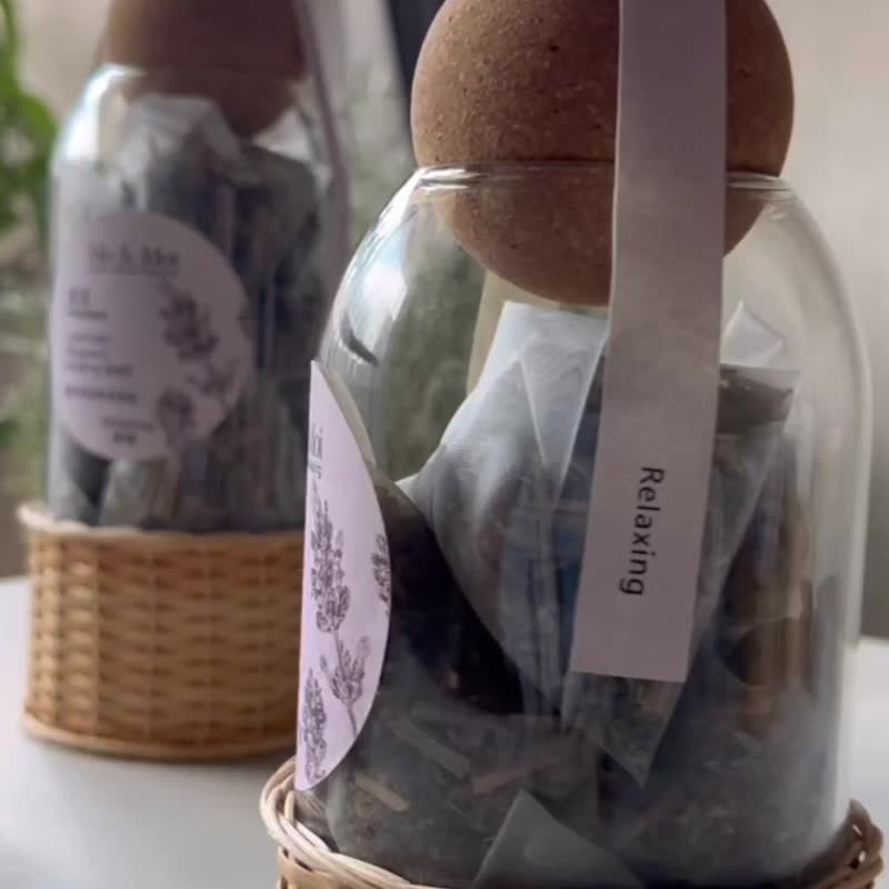 茉苜 Mo & Moi 薰衣草 抹草 沐浴包  手工藤編瓶 12入 - 香氛/精油/擴香 - 植物．花 紫色