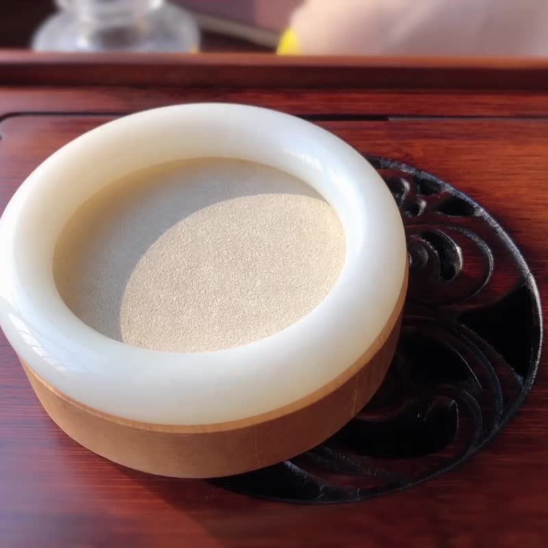 天然羊脂白玉和田玉手鐲老坑一級白料子柔和細膩圈口62平安喜樂 - 手鍊/手環 - 玉石 