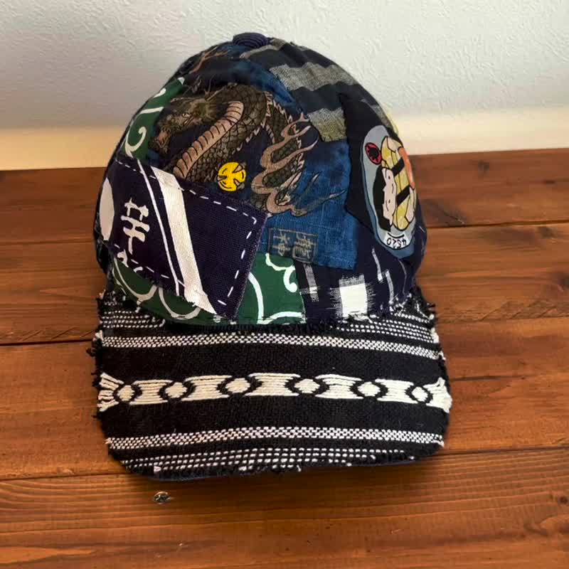 Loose patchwork hat cap-041 - Hats & Caps - Cotton & Hemp 