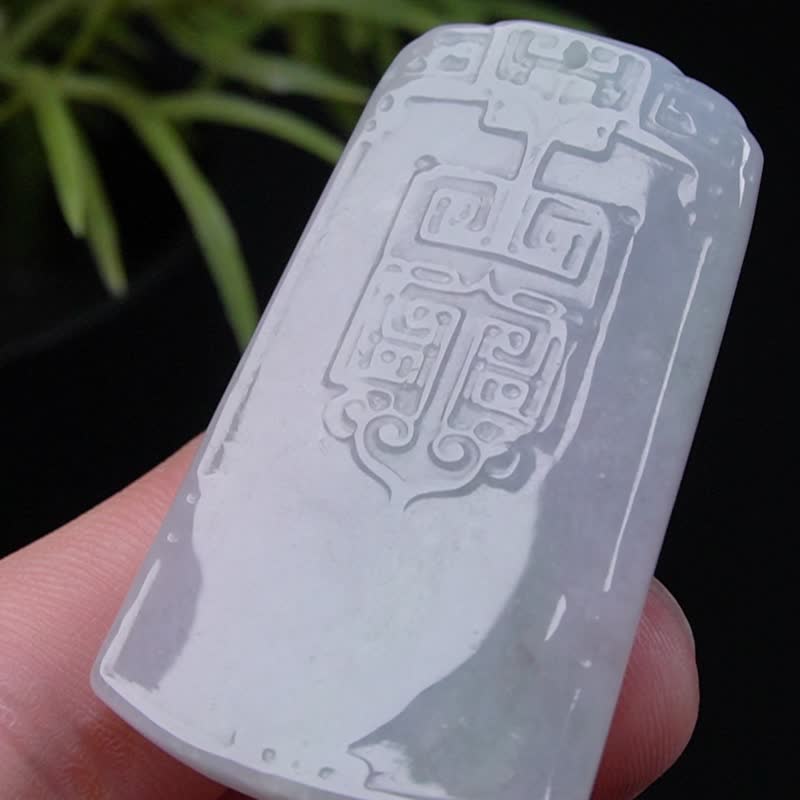 冰種翡翠吉祥無事牌項鍊 | 天然緬甸玉翡翠A貨 | 送禮 - 項鍊 - 玉石 多色