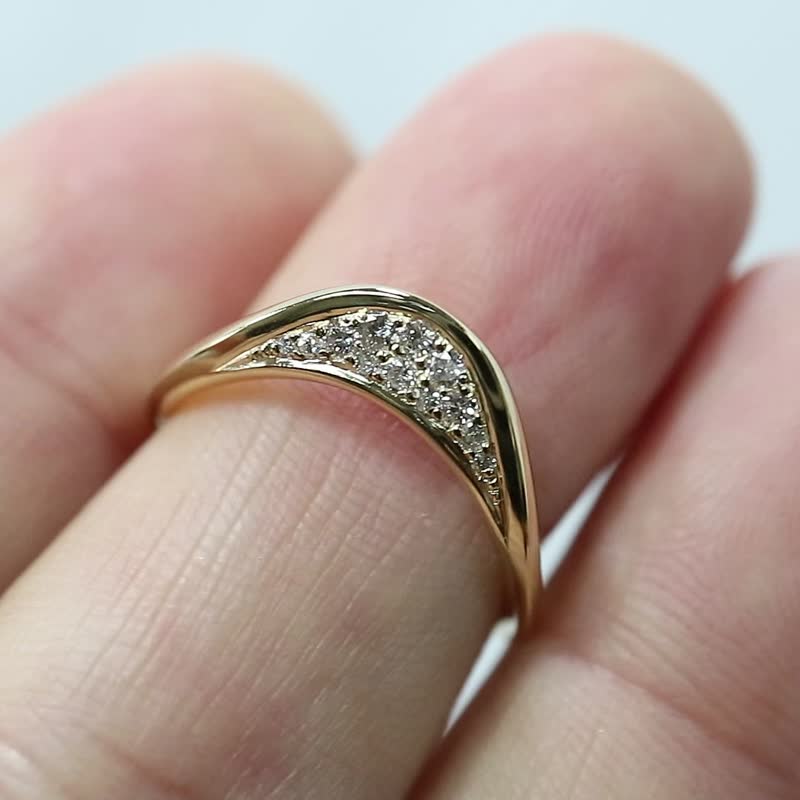 米粒鑽/戒指 - 戒指 - 寶石 金色