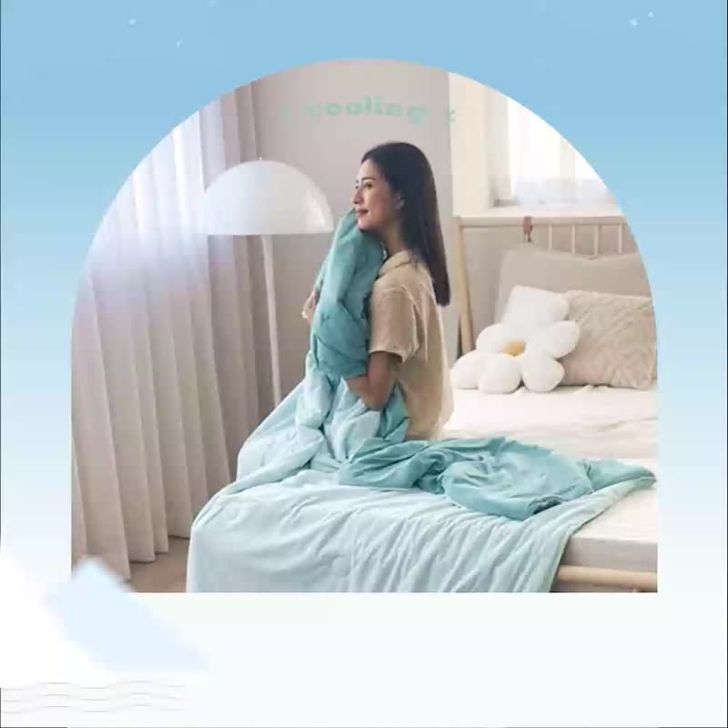 勁涼竹纖維冰紗涼被-春紗 涼感冰糯被 冰冰被 冰淇淋被 - 棉被/毛毯 - 聚酯纖維 多色
