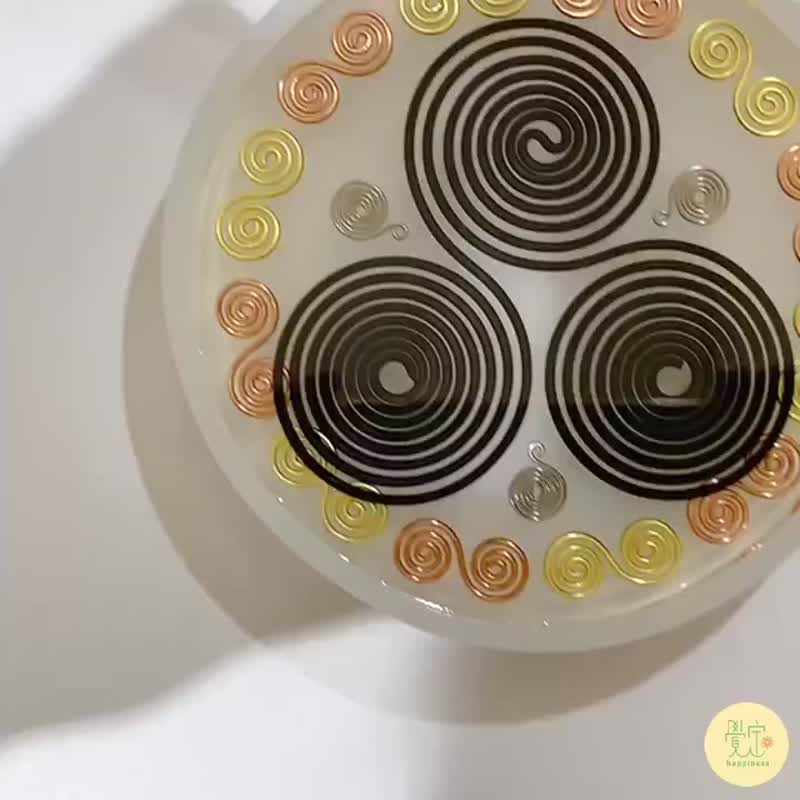 奧剛奈米銅大三環杯墊 螺旋加量款 能量轉化器 - 擺飾/家飾品 - 銅/黃銅 透明