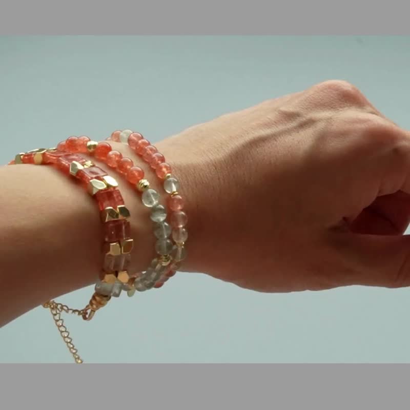 Arusha 14KGF hand bracelet - Bracelets - Crystal Orange