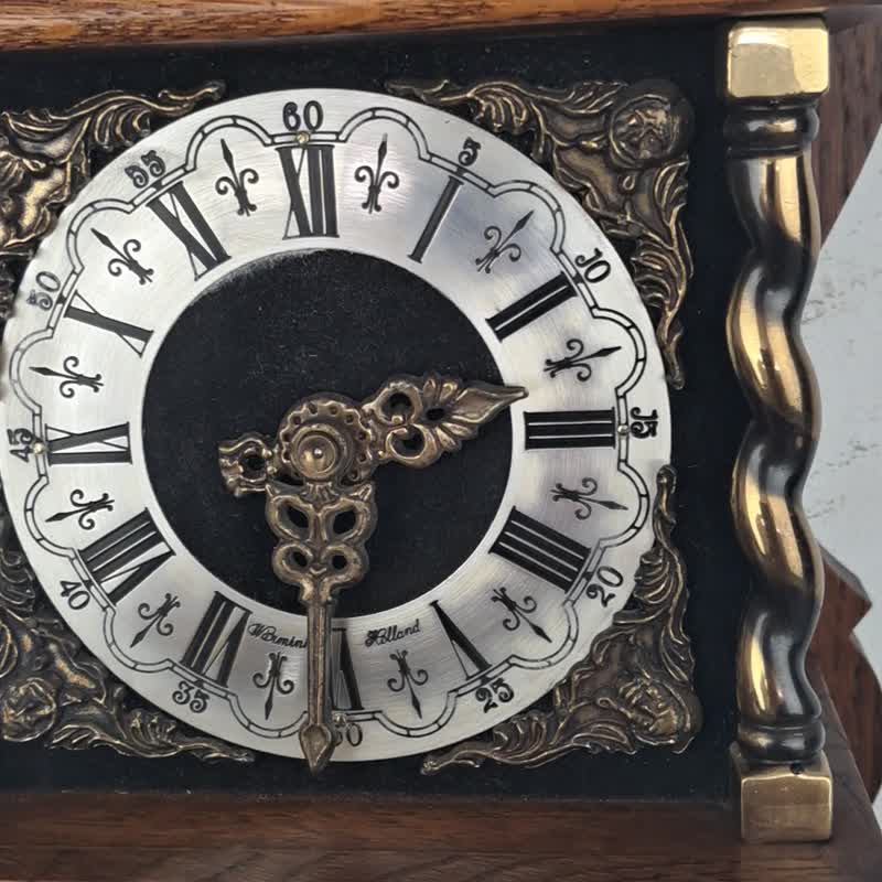 Zaanse Dutch Wall Clock Vintage Antique 8 day (Warmink WUBA Junghans Era) Gong - 時鐘/鬧鐘 - 木頭 咖啡色