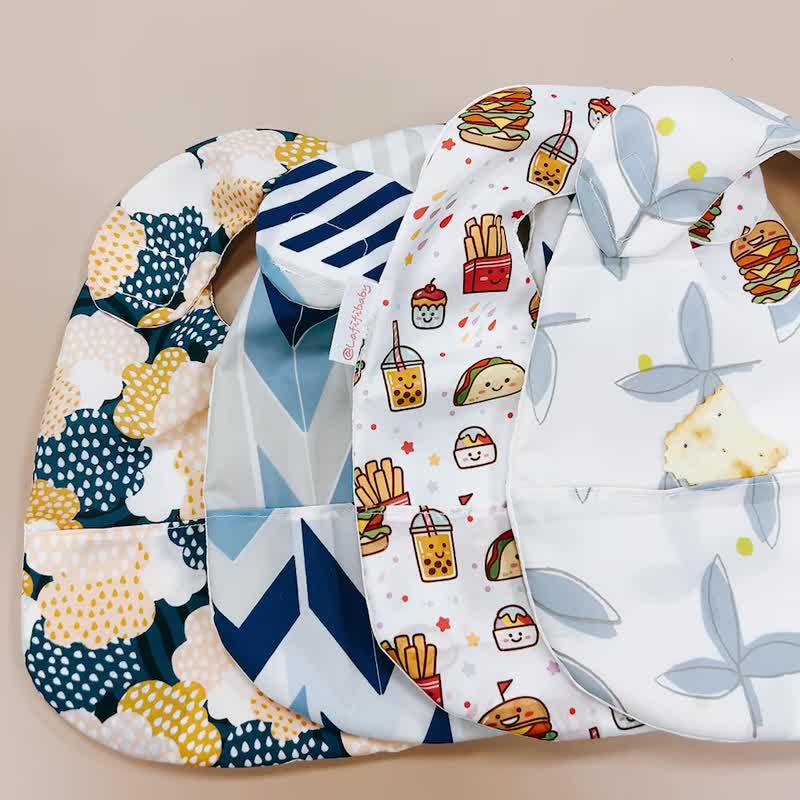 Waterproof pocket baby bib - ผ้ากันเปื้อน - วัสดุกันนำ้ 