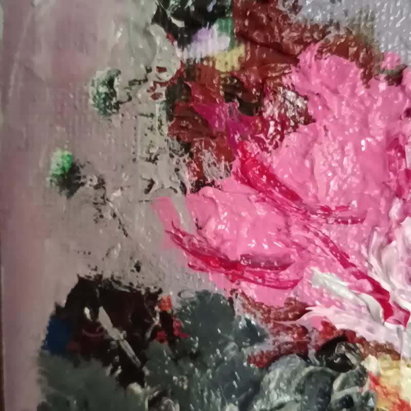印象荷影 原創油畫 獨一無二. 立即擁有 - 壁貼/牆壁裝飾 - 棉．麻 