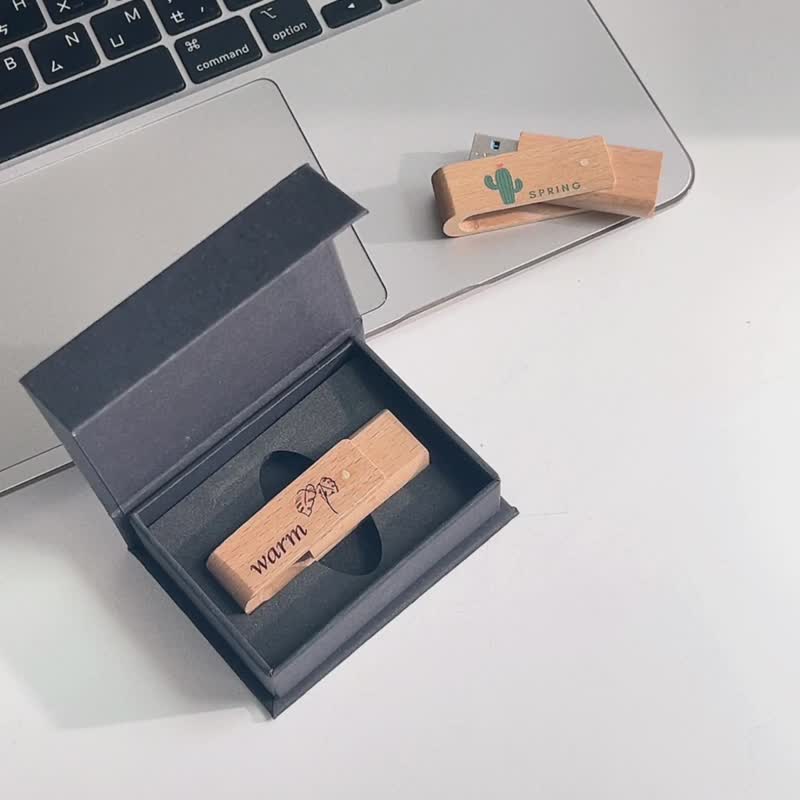【快速出貨】 客製化彩噴 高速3.0 USB 客製化 彩印木質隨身碟 32 - USB 隨身碟 - 木頭 