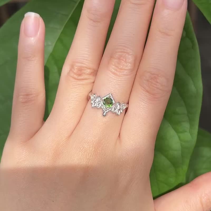 韻 碧璽戒指 925銀 - 戒指 - 純銀 