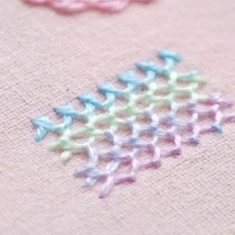 Embroidery for Beginners-Needle and Thread Palette Rendering A Spoon of Time Talks about 12 Stitches for Beginners to Embroidery - เย็บปัก/ถักทอ/ใยขนแกะ - ผ้าฝ้าย/ผ้าลินิน ขาว